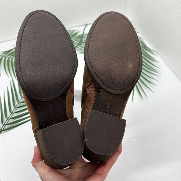 Lucky Brand Bellita Heeled Round Toe Brown Leather Ankle Boots Size 10 NWOB - Picture 6 of 12